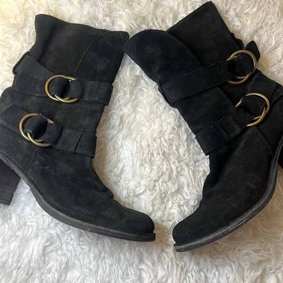 Florintini + Baker soft leather suede double buckle size 8.5 - Picture 2 of 9